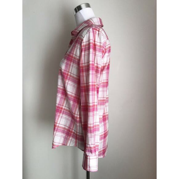 Vineyard Vines Relaxed Fit Plaid Shirt Button Up Blouse Whale Logo Womens Size 4 - Picture 5 of 10